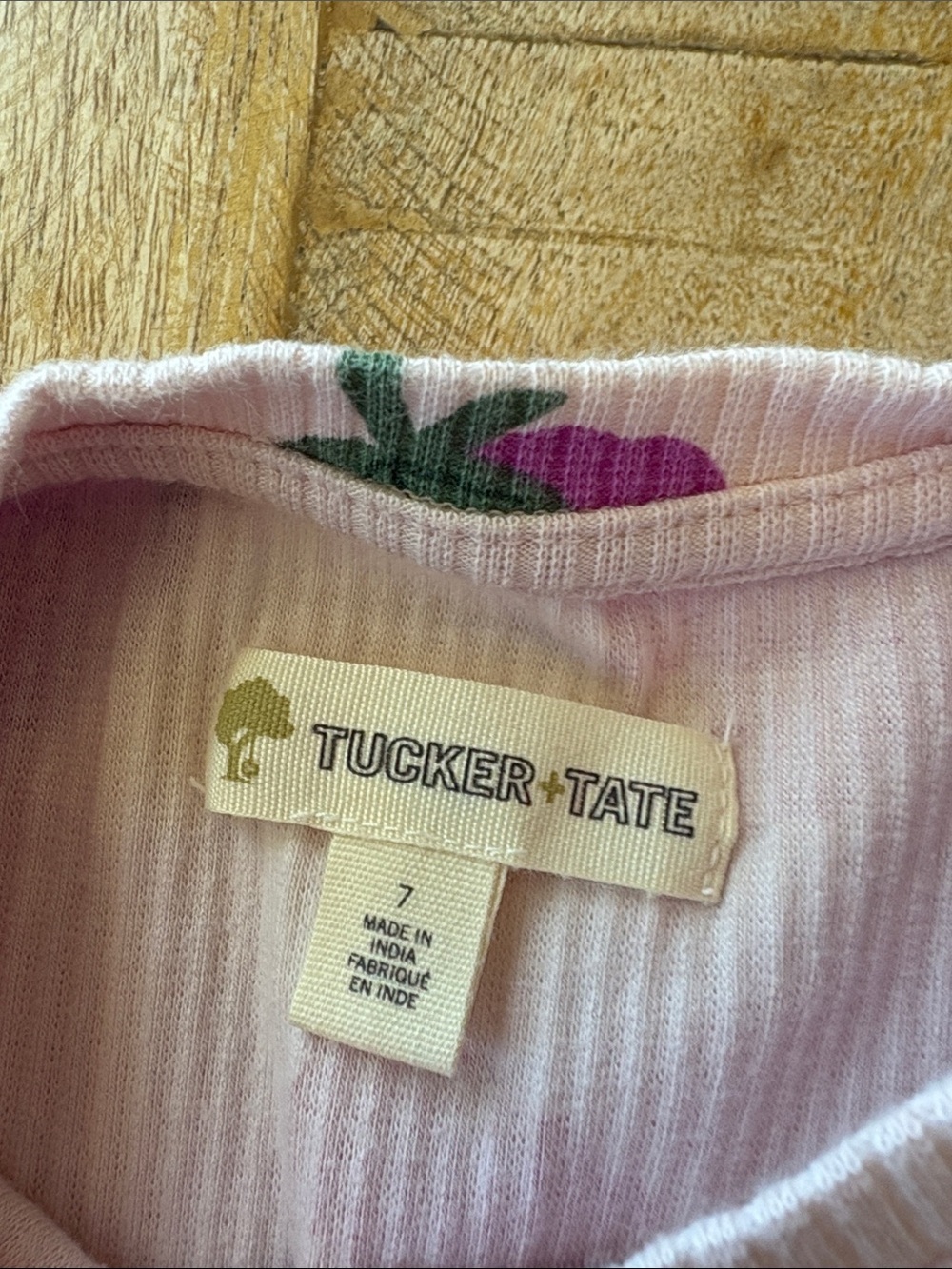 Tucker + Tate Pink Berry Print Top size 7 - Picture 2 of 5